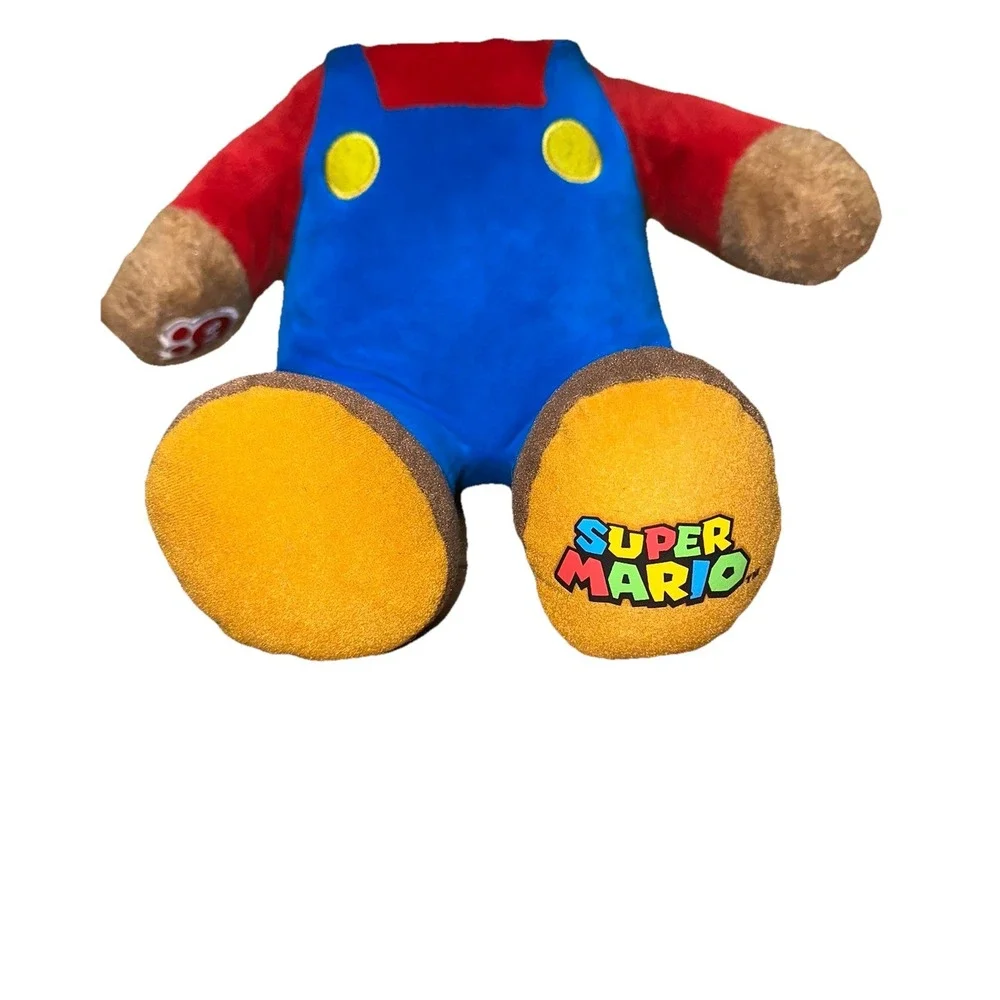 Nintendo Build A Bear Super Mario‎ Bros Stuffed Plush Bear DISCONTINUED BAB 2017